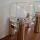 Paire d'appliques Maison Sciolari chrome verre années 60/70
