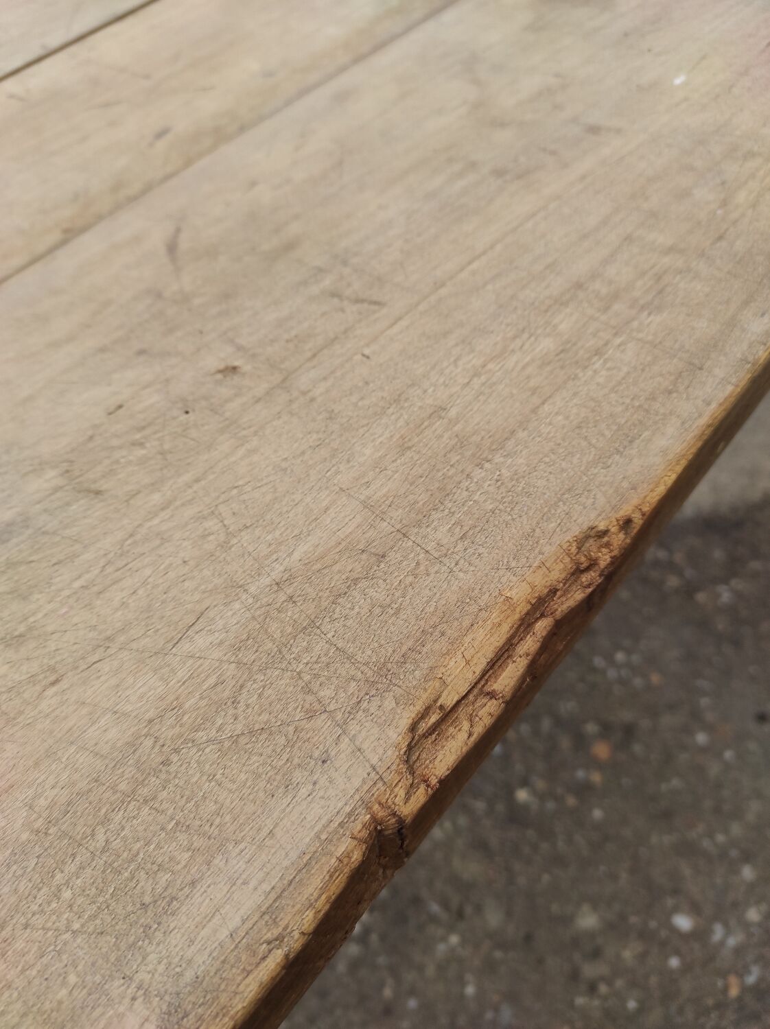 Farmhouse table turned foot and light wood 250cm