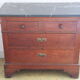 Commode  Louis Philippe en chêne foncé et marbre noir