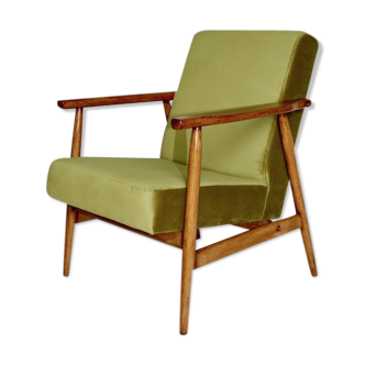 Armchair in green made velvet 1970