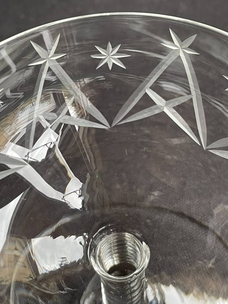 8 ½ cut crystal champagne glasses