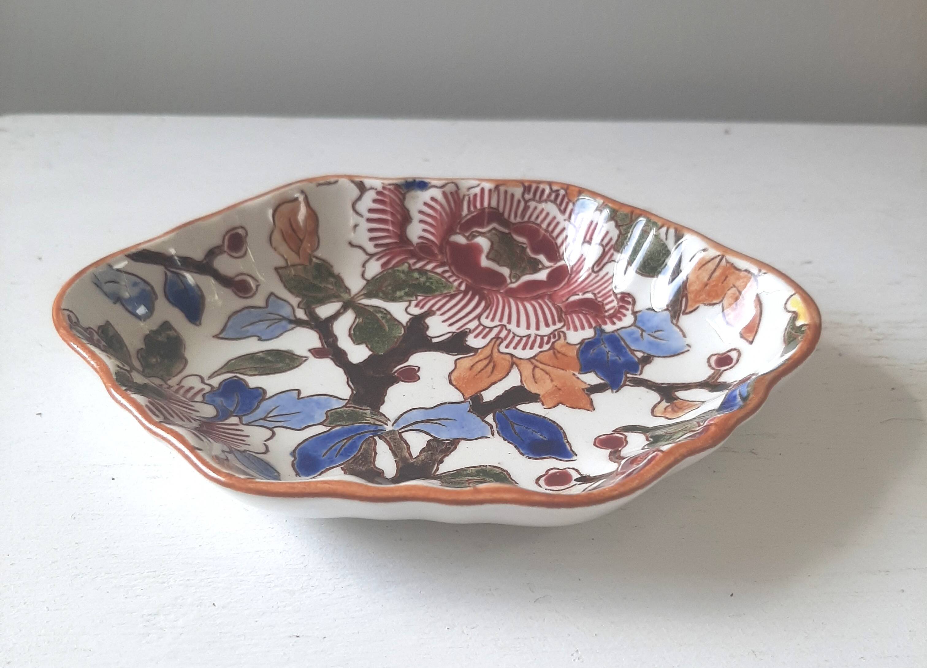 Gien bowl with peony decoration