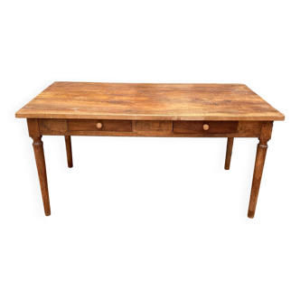 Solid wood farmhouse table