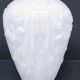 Large art deco glass vase with French floral decor H. 29.5 cm