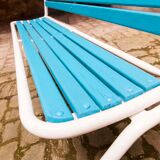 Restored 60s folding garden bench