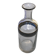 Glass and pewter screw carafe, early 20th century
