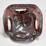 Brown Murano Glass Ashtray / Catchall by Fratelli Toso with Murrines