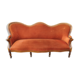 Louis Philippe style velvet bench