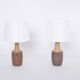 Pair of Mid-Century Handmade Stoneware table lamps model 3001 by Einar Johansen for Soholm