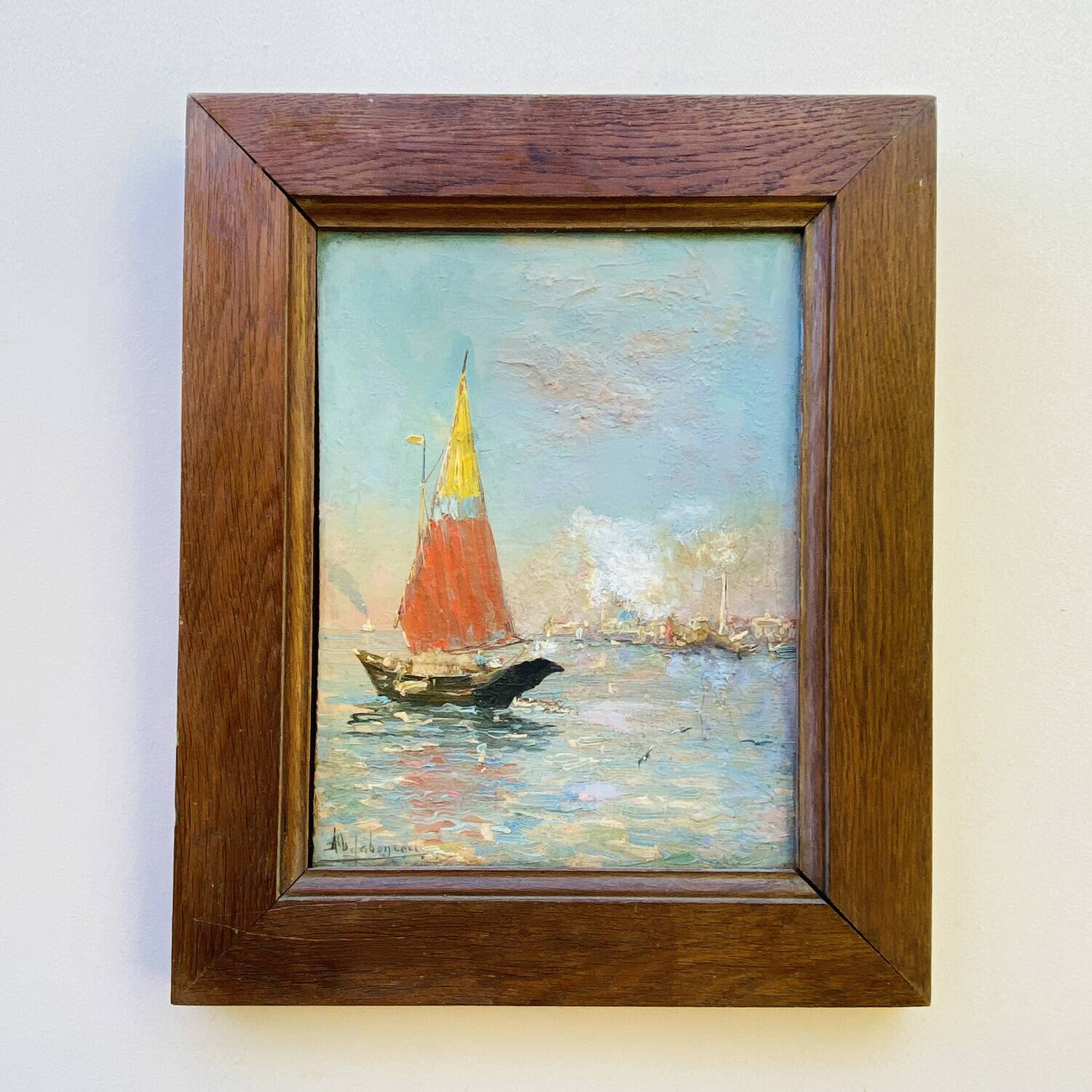 Early 20th century painting "The Fisherman in the Gulf of Venice"