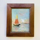 Early 20th century painting "The Fisherman in the Gulf of Venice"