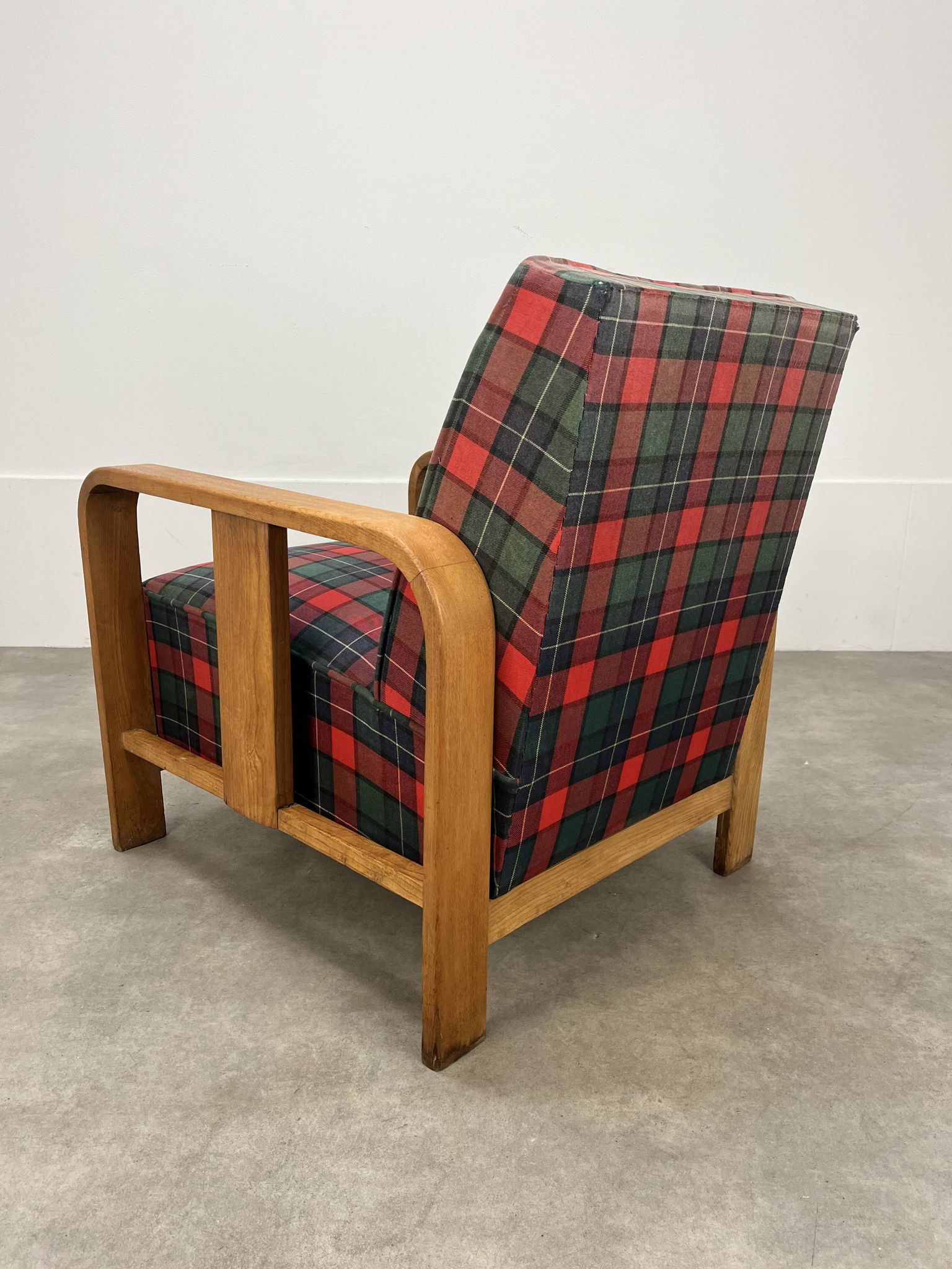 Fauteuil art déco bois années 30