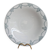 Ancien plat de service rond en céramique Moulin des loups & Hamage modèle Graciela