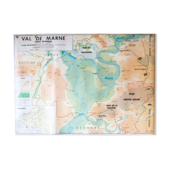 School map Val de Marne 1968 Editions M.D.I.