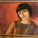 Painting signed Noël Feuerstein 1904-1998 oil on canvas portrait young girl