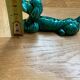 Green ceramic dog knife holder