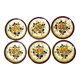 Vintage Boch La Louvière Corfou Collection Set of 6 Side Plates