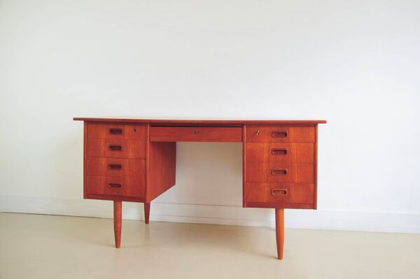 Bureau en teck massif danois vintage