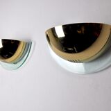 Pair of Regency wall lamps by GS, Demi-lunes, Germany, 1970