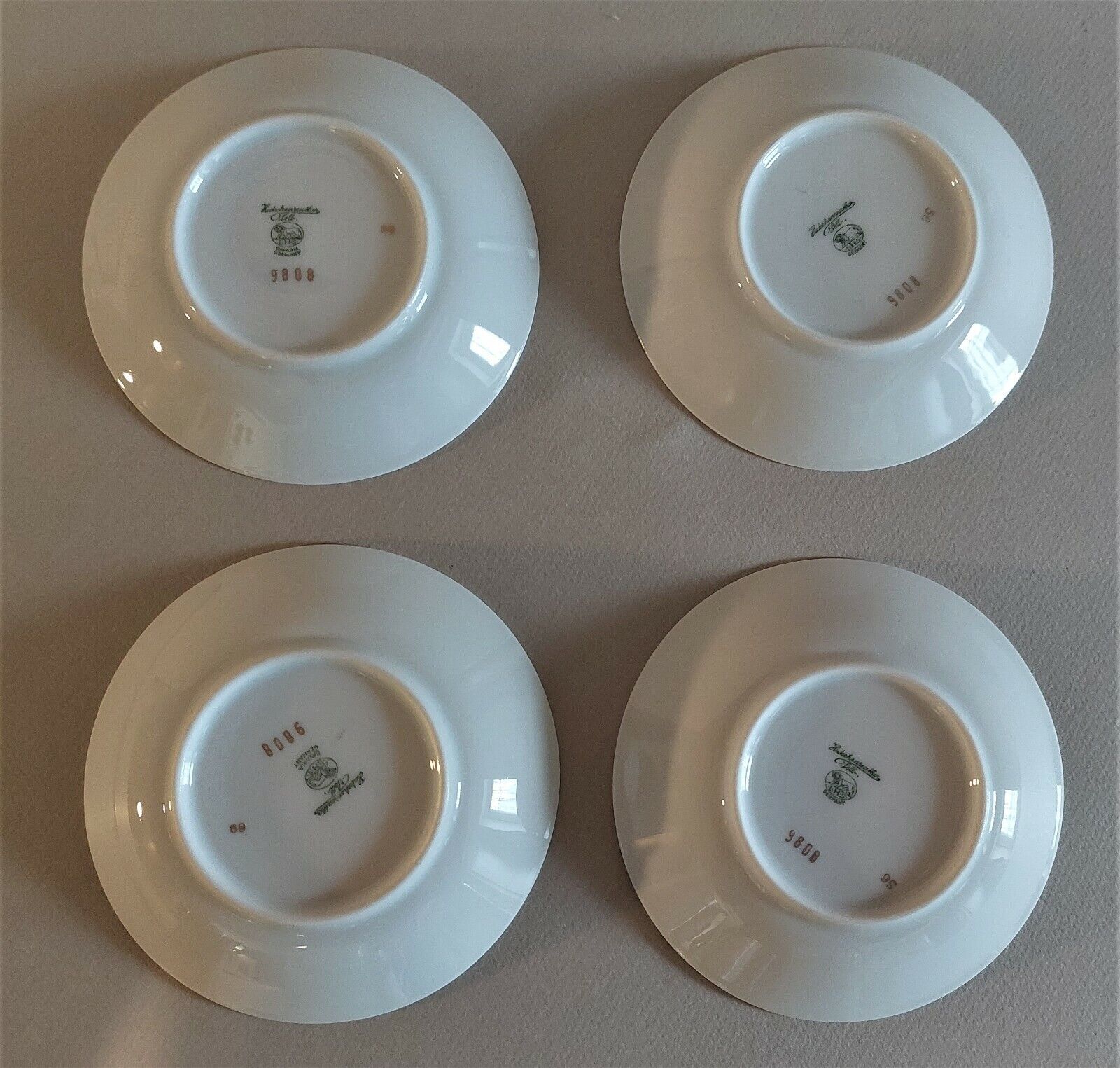 Cups series of four porcelain Hutschenreuther Selb Germany