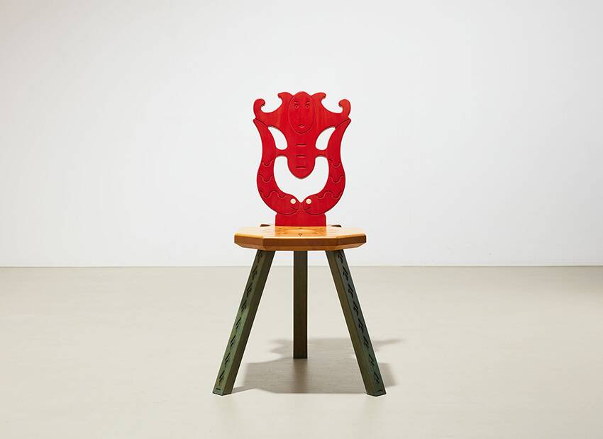 Very rare Museum Chair by Alessandro Mendini for Osvaldo Mastrangelo Italy