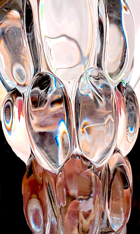 Mid-century crystal table lamp base