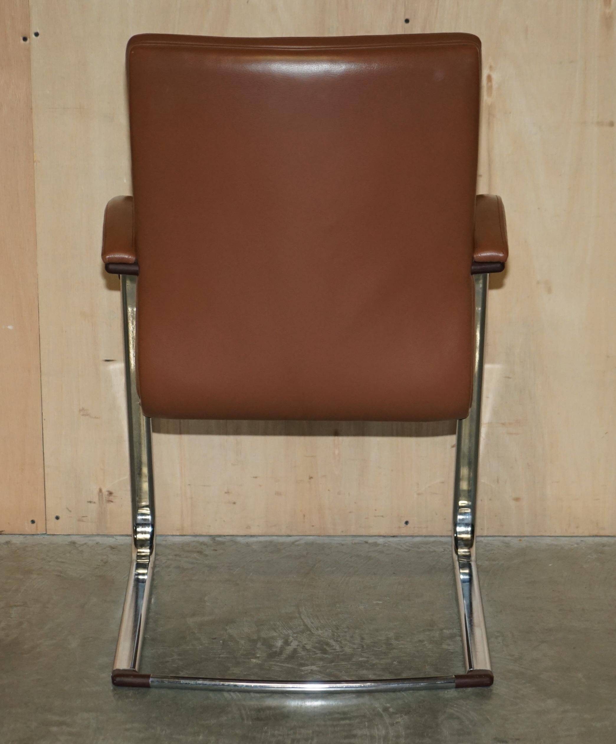 Fauteuil de bureau William Hands Orion en cuir, style Mid-Century Modern