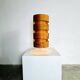 Large Cylindrical Pine Veneer Table Lamp By Hans-Agne Jakobsson For Ab Ellysett, Sweden 1960S