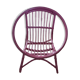 Pink rattan children's armchair