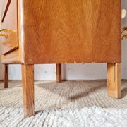 Vintage 1950s wooden chest of drawers – 4 drawers – tapered legs