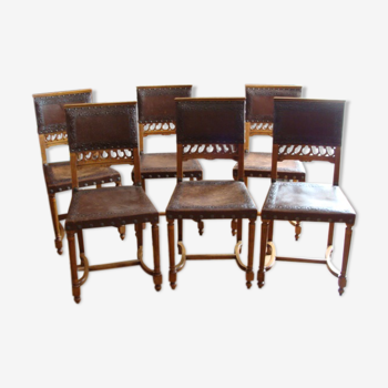 Henry II leather chairs