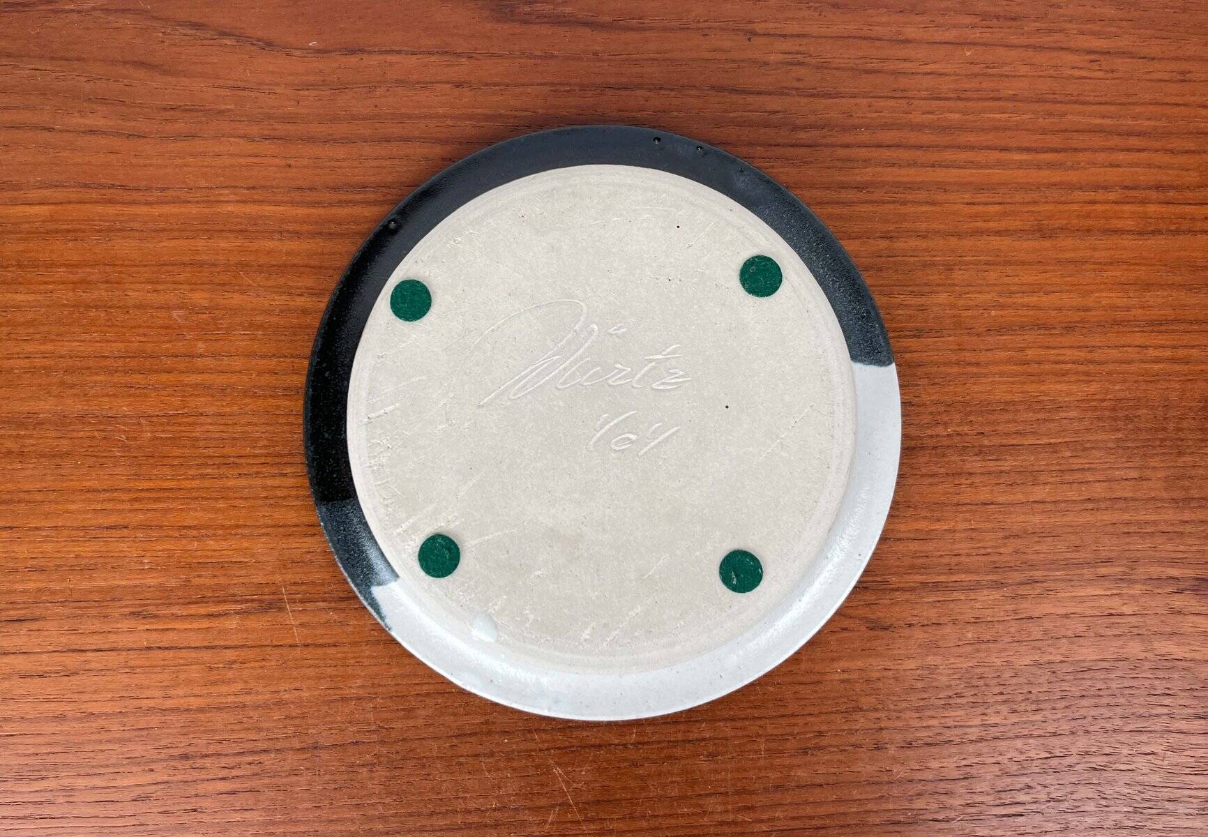 Vintage Danish pottery bowl by Aage Würtz, 1970s.