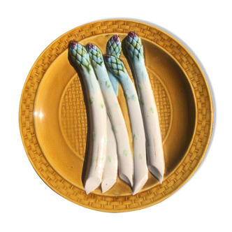 Sarreguemines asparagus plate in dabbling