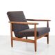 Fauteuil en chêne par Ejvind Johansson pour FDB Mobler, la chaise J65.