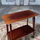 Rolling trolley in varnished mahogany