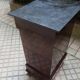 Mahogany bedside table with marble top