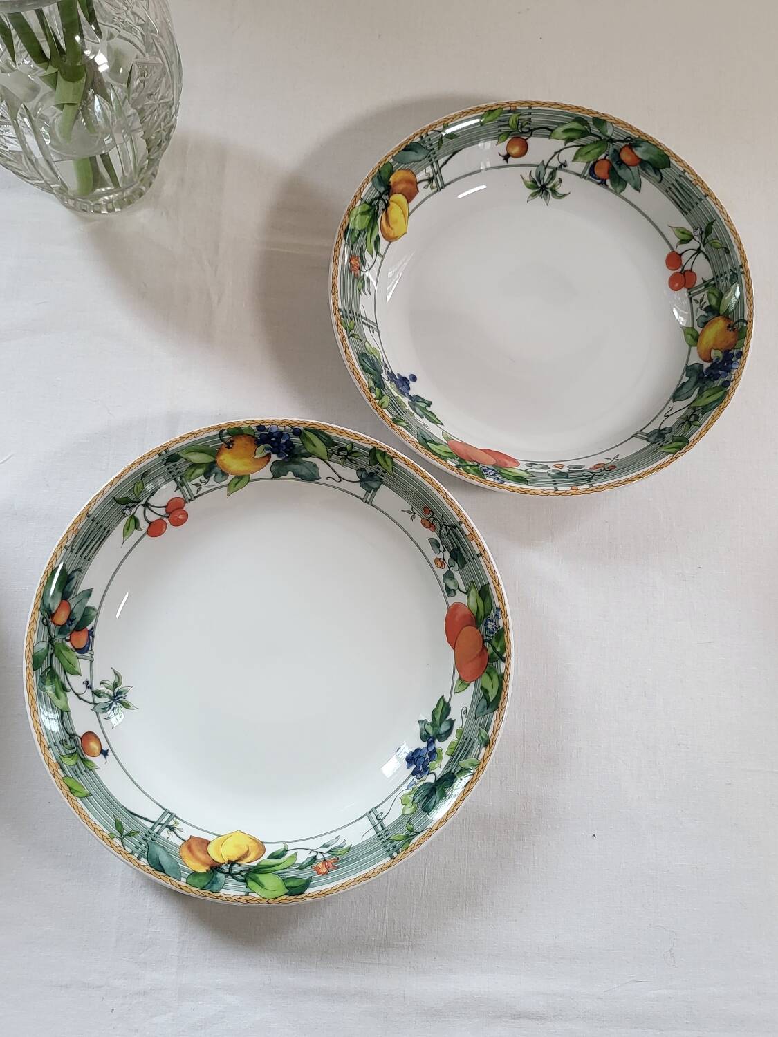 Lot de 6 assiettes creuses wedgwood eden
