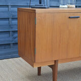 Uniflex-teak-leather sideboard