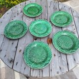 6 green slip plates