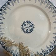 Assiette Sarreguemines et Digoin sur piédouche