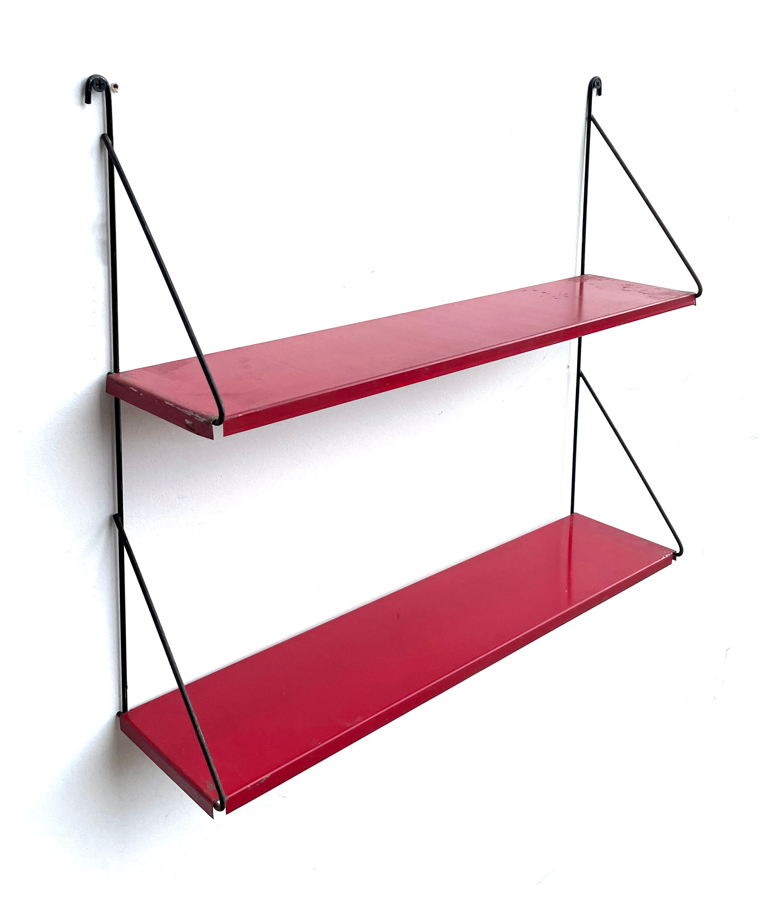 Vintage metal wall shelf wall rack minimalistic 1960’s