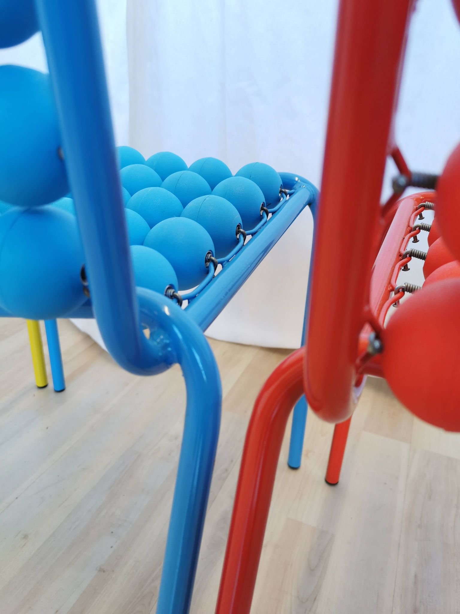 Set of 5 Vintage Pop Art Kids Chairs: SLOG Croatia 1980s
