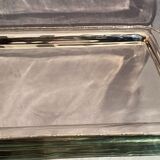 Rectangular top with handles in silver metal in Louis XVI style