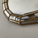 Vintage mirror in brass and parcloses 60s