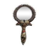 Wall mirror in seashells 19x36cm