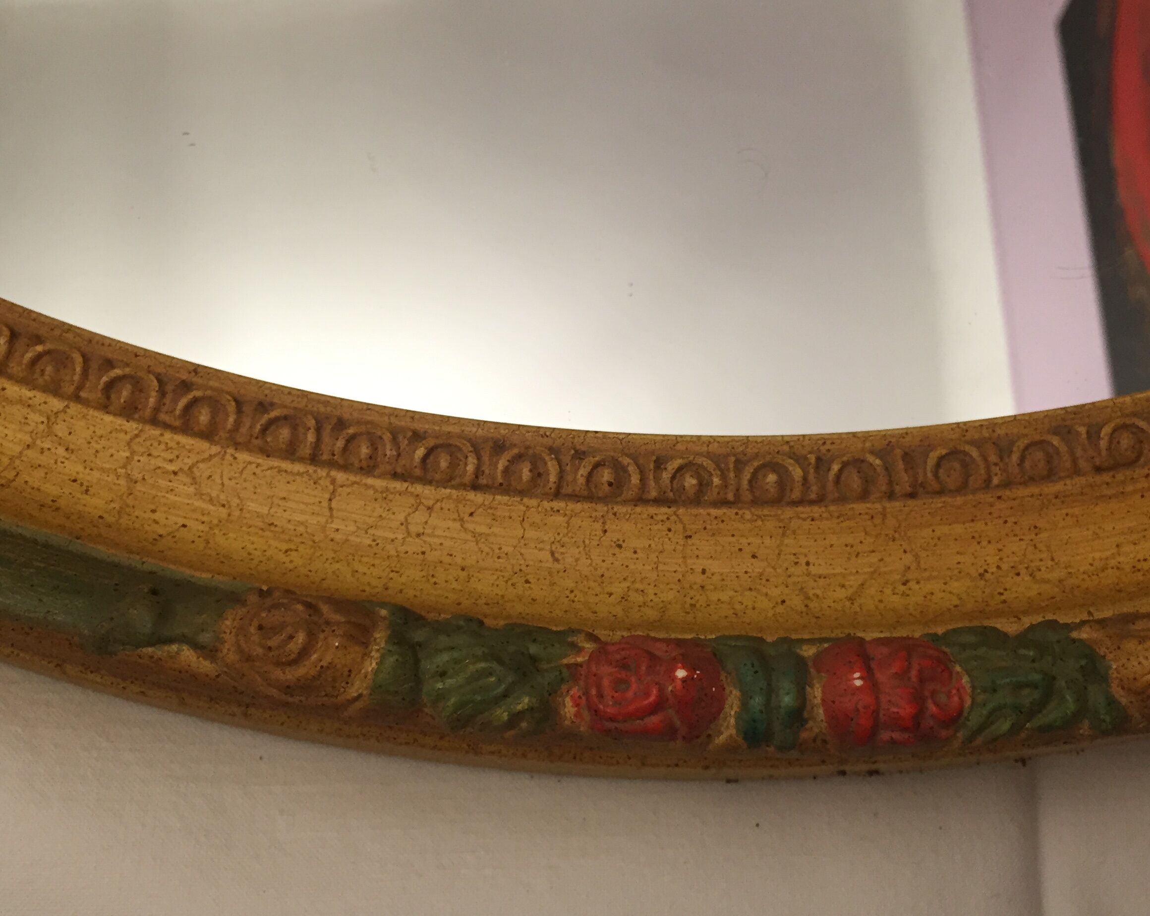 Golden 50x62cm wooden mirror