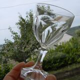 Set of 6 ARQUES crystal aperitif glasses. ORSAY model.