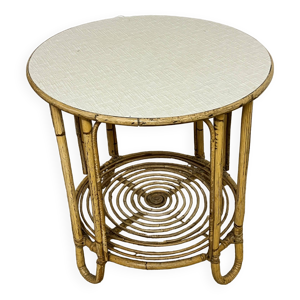 Table ronde en bambou