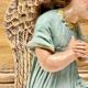 Altar angel statue 26.5 cm plaster santon church nativity scene