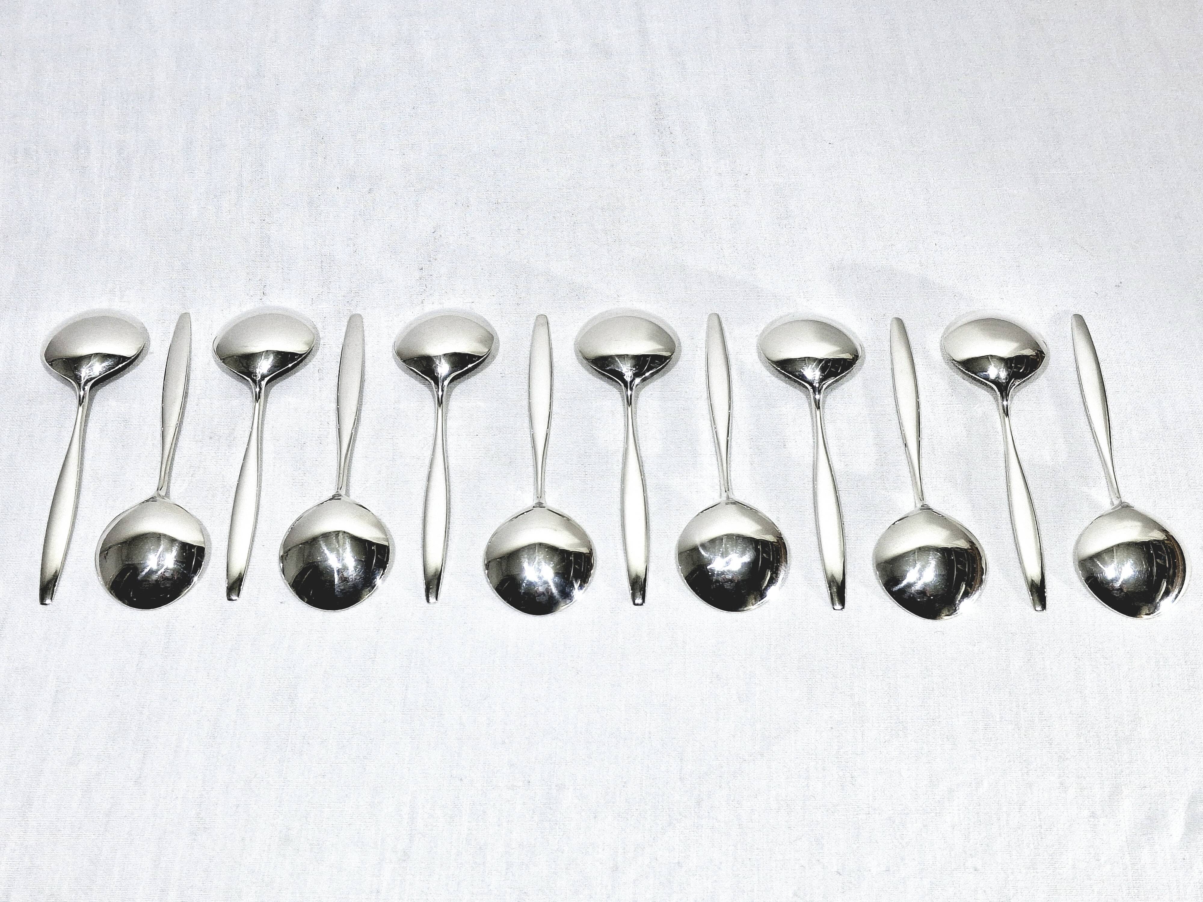 Georg jensen cutlery - cypress model - 133 pieces, sterling silver